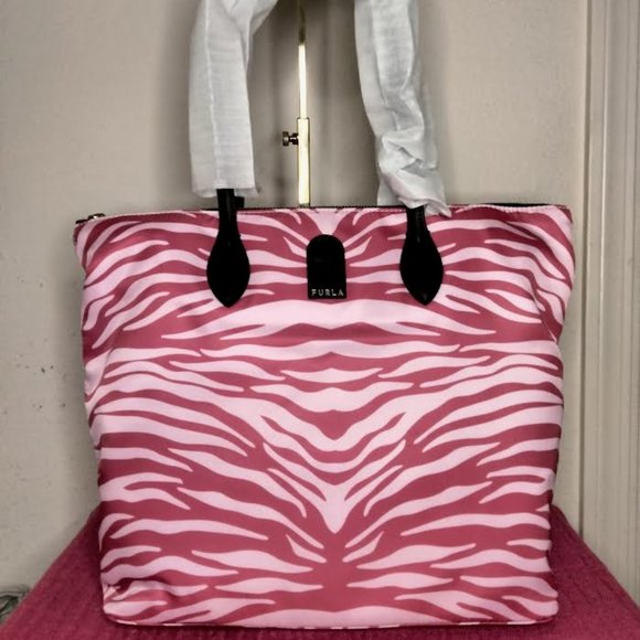 Furla Bags Furla Calipso Pink Tiger Tote Poshmark